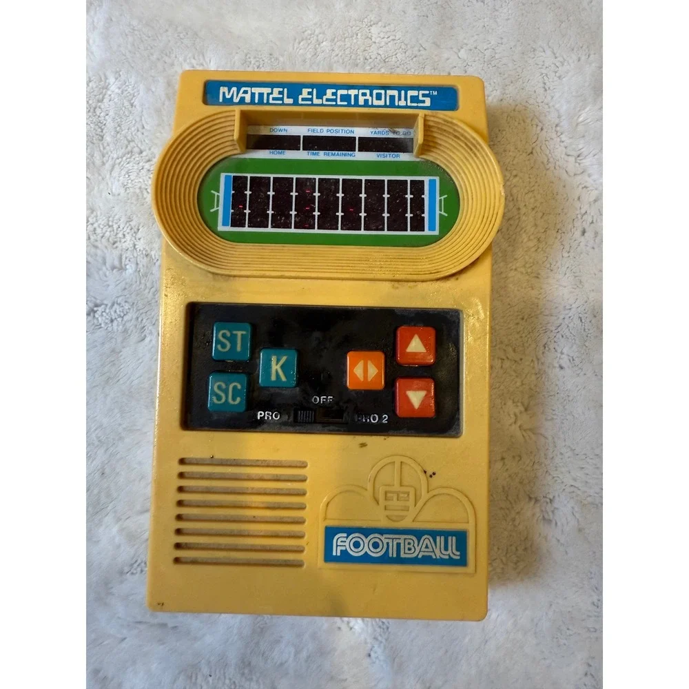 Vintage 1977 Mattel Electronics Football Handheld LED Electronic Game Tested